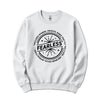 "Fearless"* Funny Badge Crewneck in White