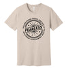 "Fearless"* Funny Badge T-Shirt in Sand