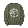 "Fearless"* Funny Badge Crewneck in Military Green