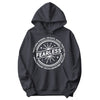 "Fearless"* Funny Badge Hoodie in Dark Heather Gray