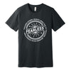 "Fearless"* Funny Badge T-Shirt in Dark Heather Gray