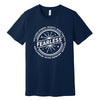 "Fearless"* Funny Badge T-Shirt in Navy