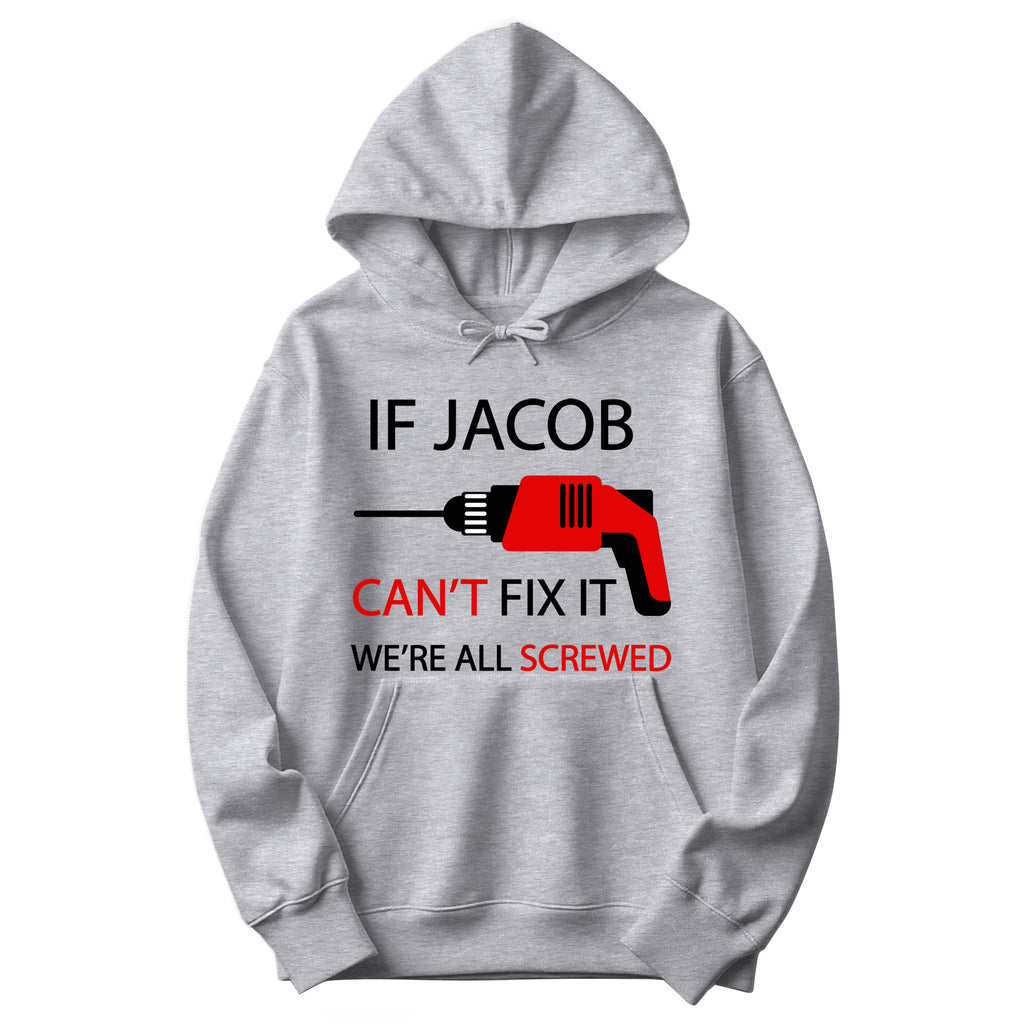 Personalized "Can't Fix It" Hoodie in Athletic Heather