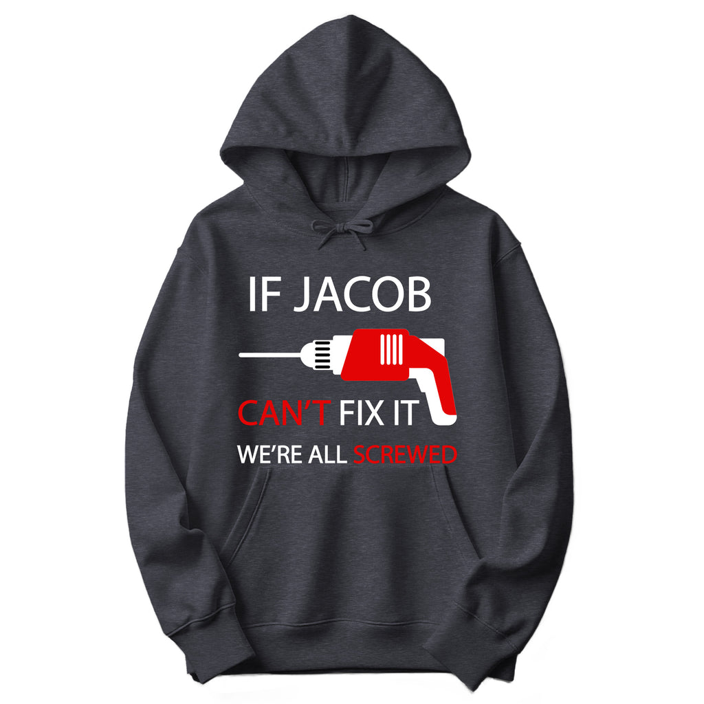 Personalized "Can't Fix It" Hoodie in Dark Heather Gray