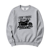 "I Don't Snore, I Dream I'm a Motorcycle" Funny Crewneck in Athletic Heather