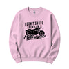 "I Don't Snore, I Dream I'm a Motorcycle" Funny Crewneck in Pink