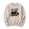 "I Don't Snore, I Dream I'm a Motorcycle" Funny Crewneck in Sand