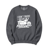 "I Don't Snore, I Dream I'm a Motorcycle" Funny Crewneck in Dark Heather Gray