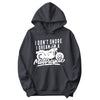 "I Don't Snore, I Dream I'm a Motorcycle" Funny Hoodie in Dark Heather Gray