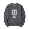 This Awesome Dad Belongs To Personalized Crewneck in Dark Heather Gray