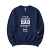 This Awesome Dad Belongs To Personalized Crewneck in Navy