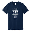 This Awesome Dad Belongs To Personalized T-Shirt in Navy