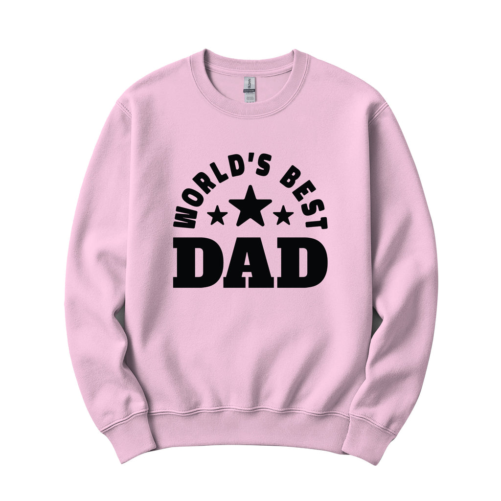 World's Best Dad Crewneck in Pink