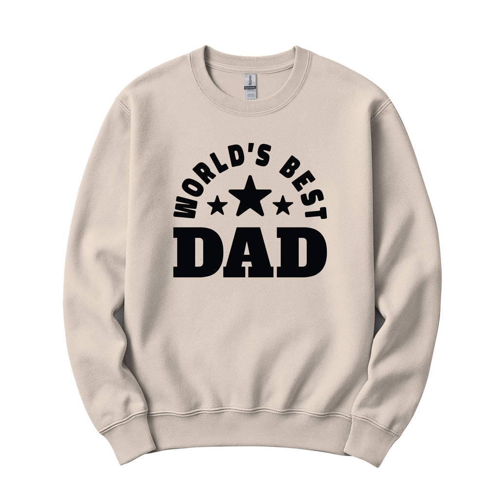 World's Best Dad Crewneck in Sand