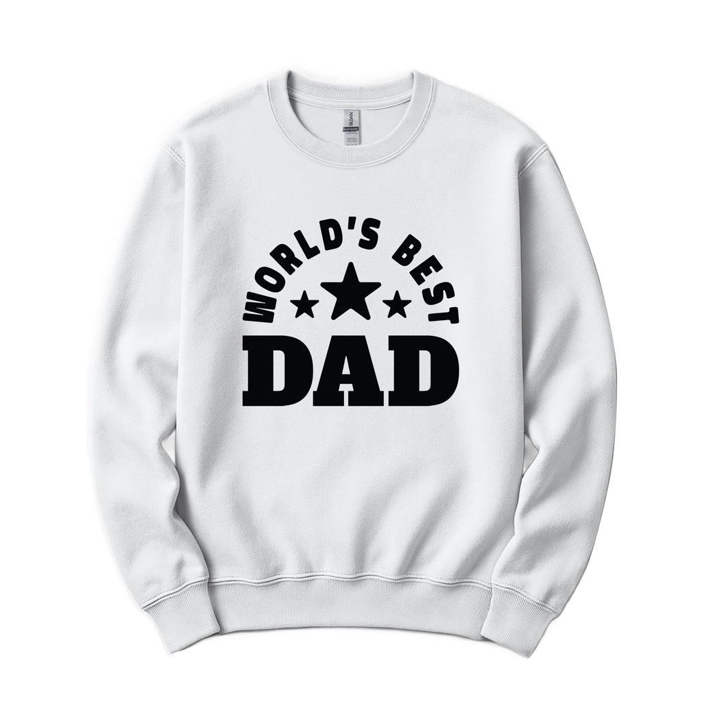 World's Best Dad Crewneck in White