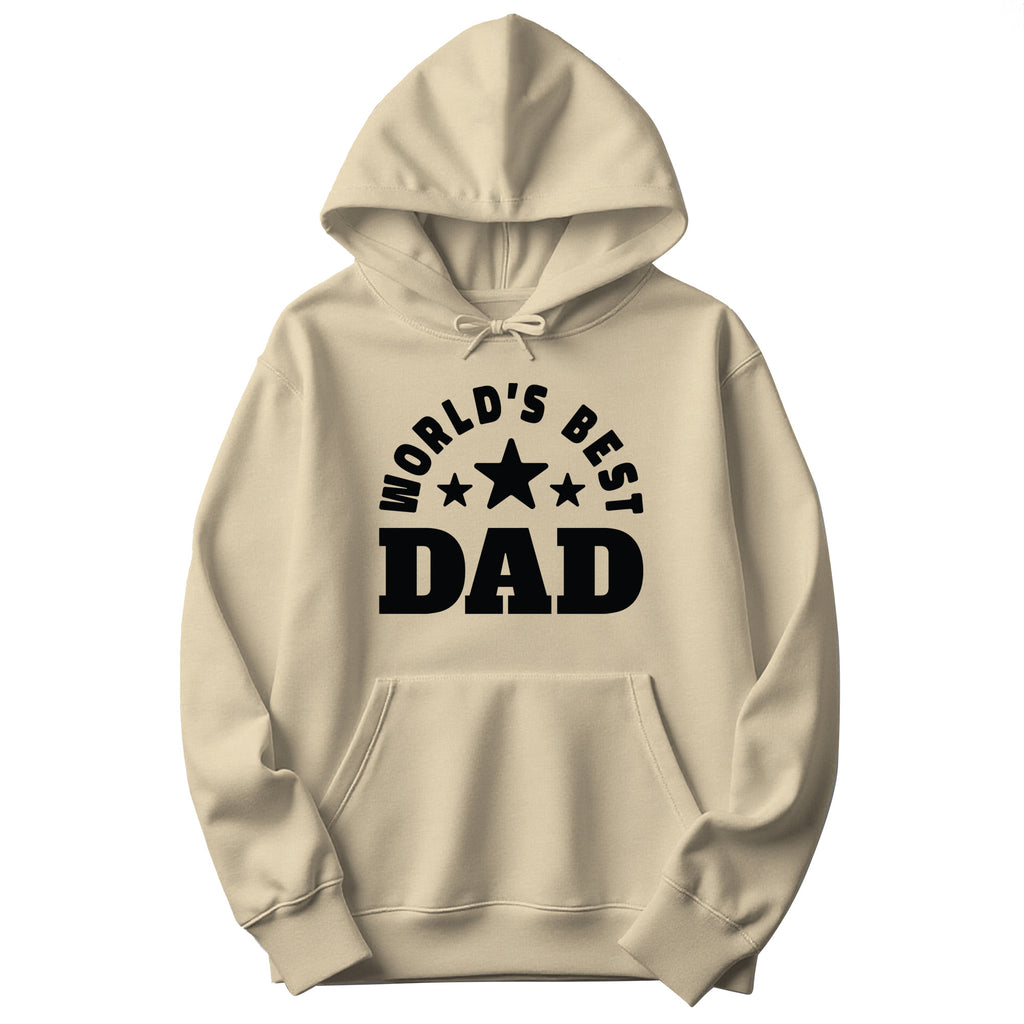 World's Best Dad Hoodie in Sand
