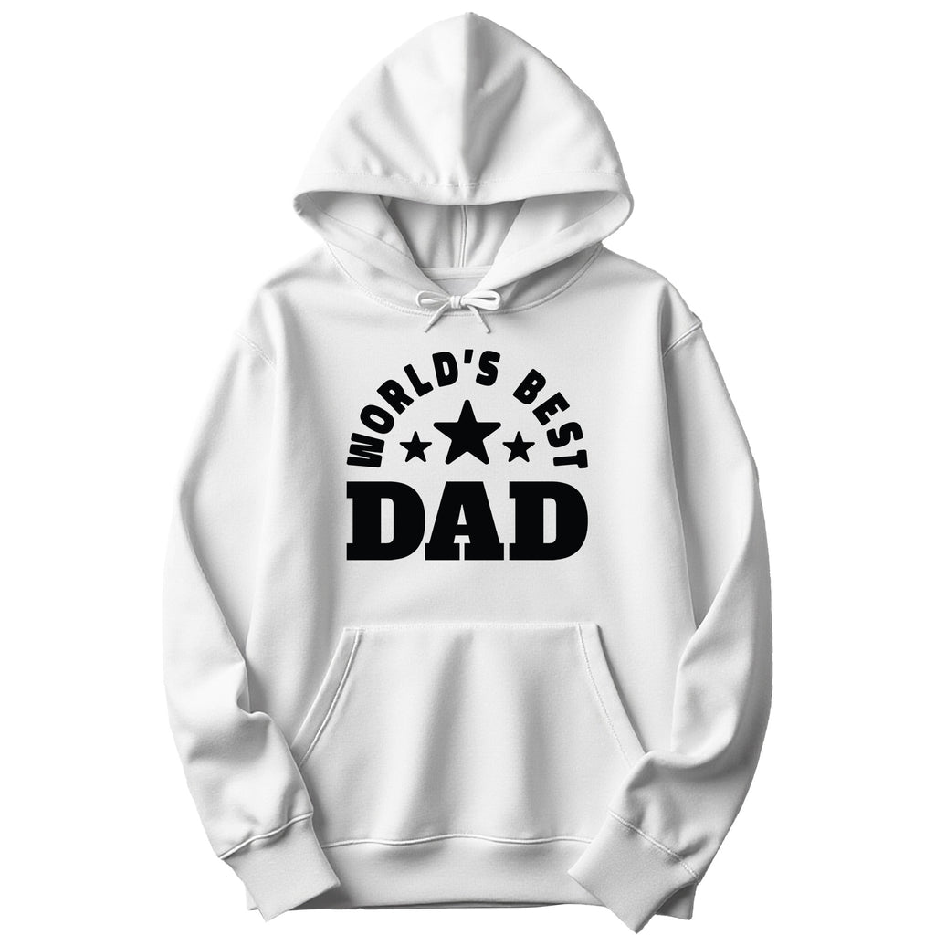 World's Best Dad Hoodie in White