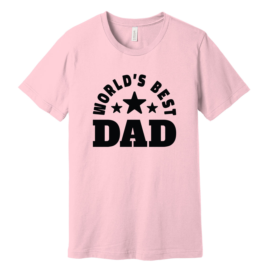 World's Best Dad T-Shirt in Pink