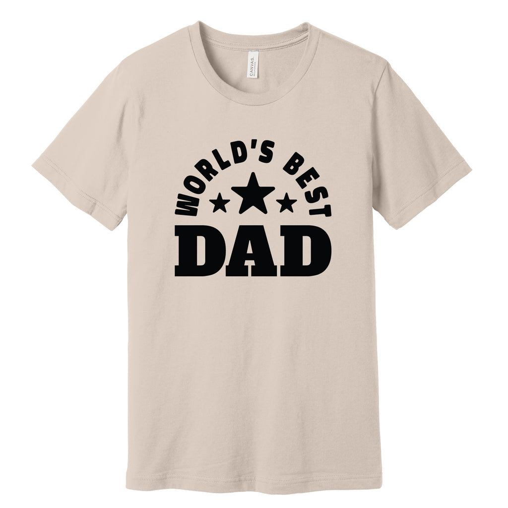World's Best Dad T-Shirt in Sand