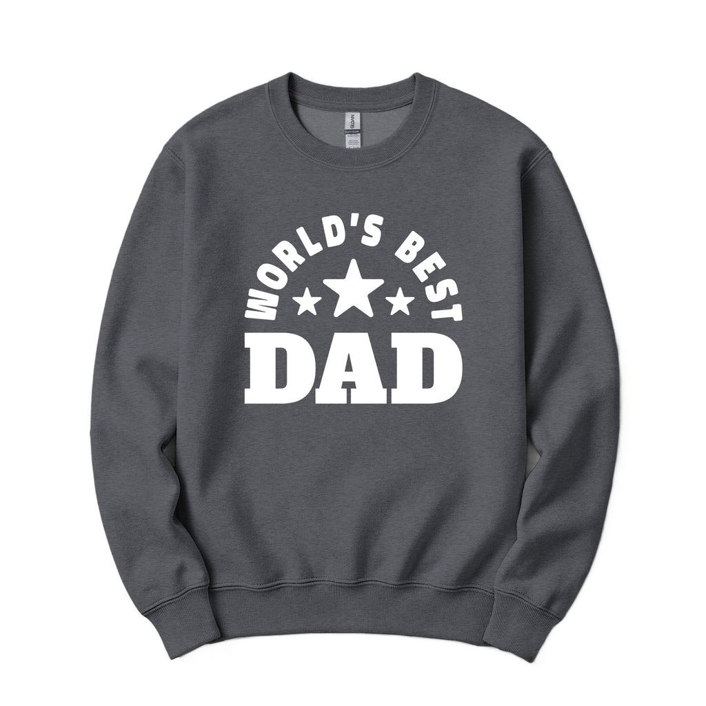 World's Best Dad Crewneck in Dark Heather Gray