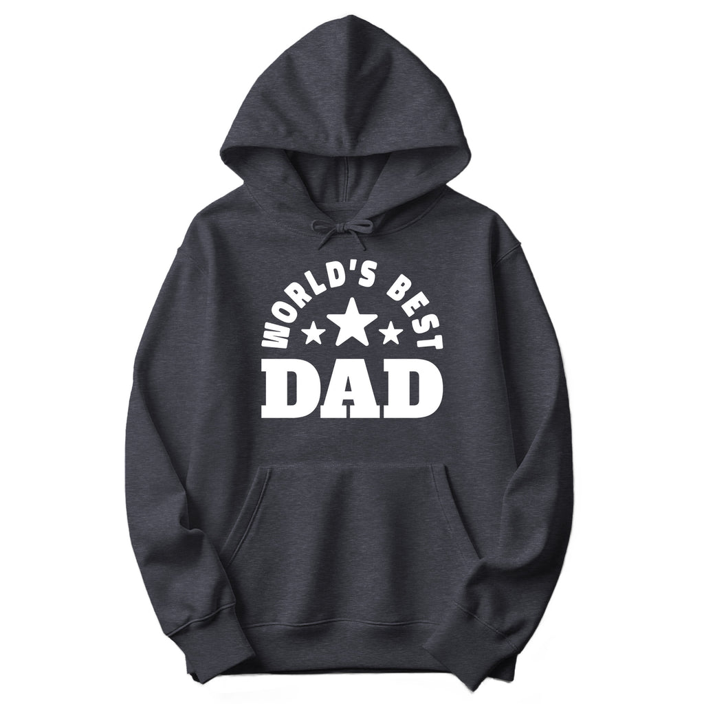 World's Best Dad Hoodie in Dark Heather Gray