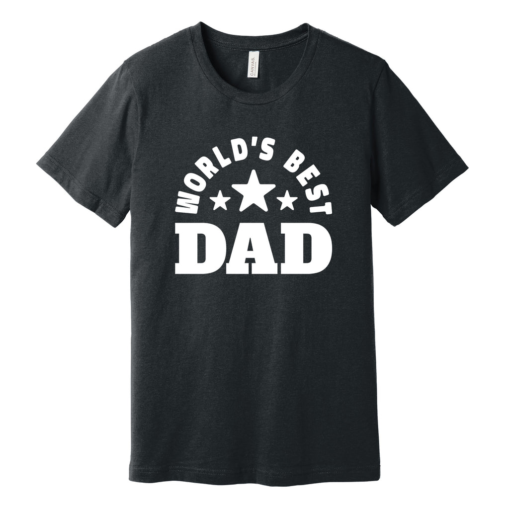 World's Best Dad T-Shirt in Dark Heather Gray