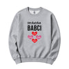 Serduszka Babci Personalized Crewneck in Ash