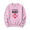 Serduszka Babci Personalized Crewneck in Pink
