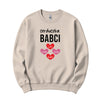Serduszka Babci Personalized Crewneck in Sand