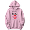 Serduszka Babci Personalized Hoodie in Pink