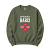 Serduszka Babci Personalized Crewneck in Military Green