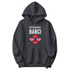 Serduszka Babci Personalized Hoodie in Dark Grey Heather