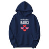 Serduszka Babci Personalized Hoodie in Navy