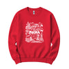 Polska landmarks patriotic Polish crewneck sweatshirt - red
