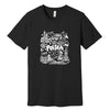 Polska landmarks patriotic Polish t-shirt - black tee
