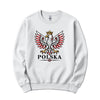 Polska crowned white eagle Polish crewneck sweatshirt - white