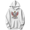 Polska crowned white eagle Polish hoodie - white