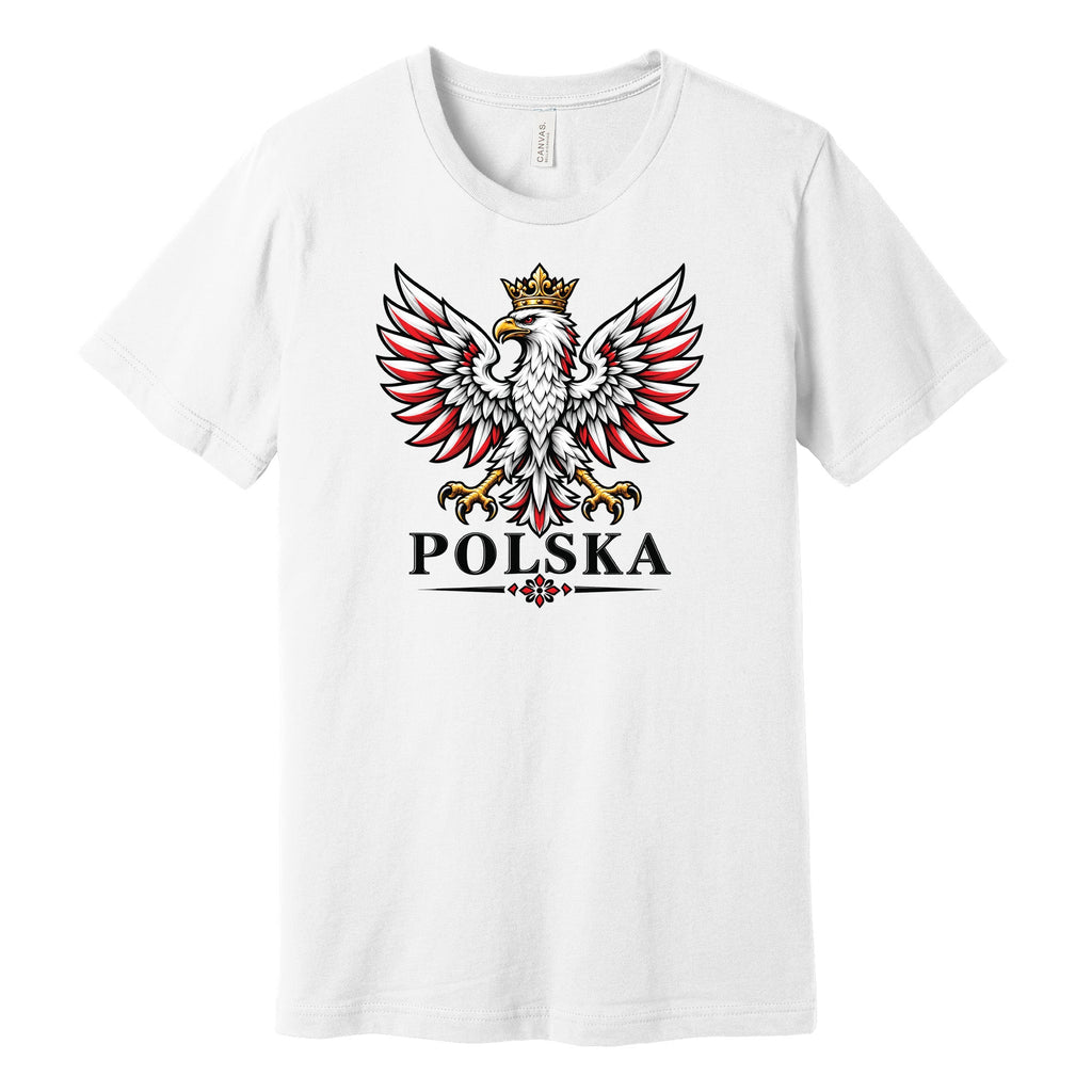 Polska crowned white eagle Polish t-shirt - white tee