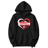 Polska heart with mountains Polish hoodie - black