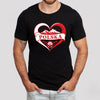 Polska heart with mountains Polish t-shirt - black