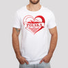 Polska heart with mountains Polish t-shirt - white