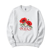 Dumna Polka poppies Polish crewneck sweatshirt - white
