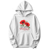 Dumna Polka poppies Polish hoodie - white