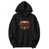 Polska heart and folk tulips Polish hoodie - black