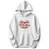 Polska heart and folk tulips Polish hoodie - white