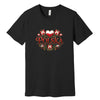 Polska heart and folk tulips Polish t-shirt - black tee