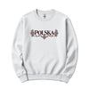 Polska black and red folk ornament Polish crewneck sweatshirt - white