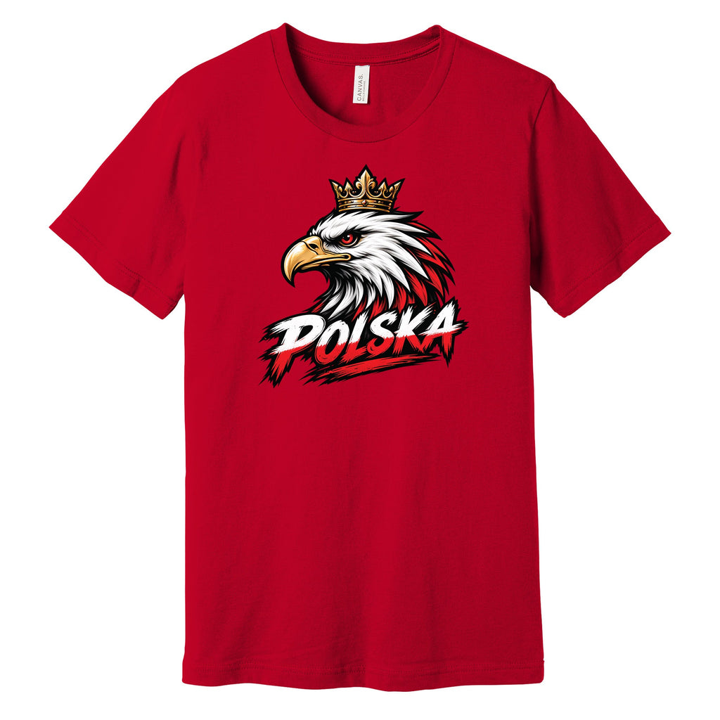 Polska crowned eagle head Polish t-shirt - red tee