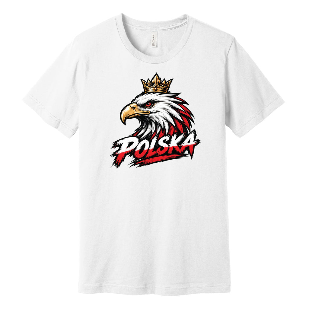 Polska crowned eagle head Polish t-shirt - white tee