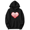 Polska red folk heart Polish hoodie - black